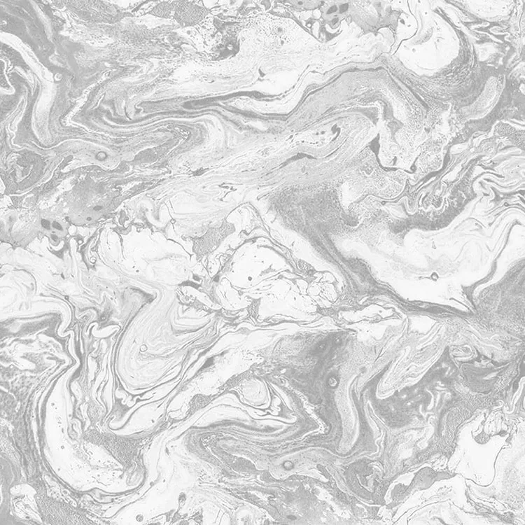 Lillian August Peel & Stick Faux Marble Calcutta & Metallic Silver Wallpaper
