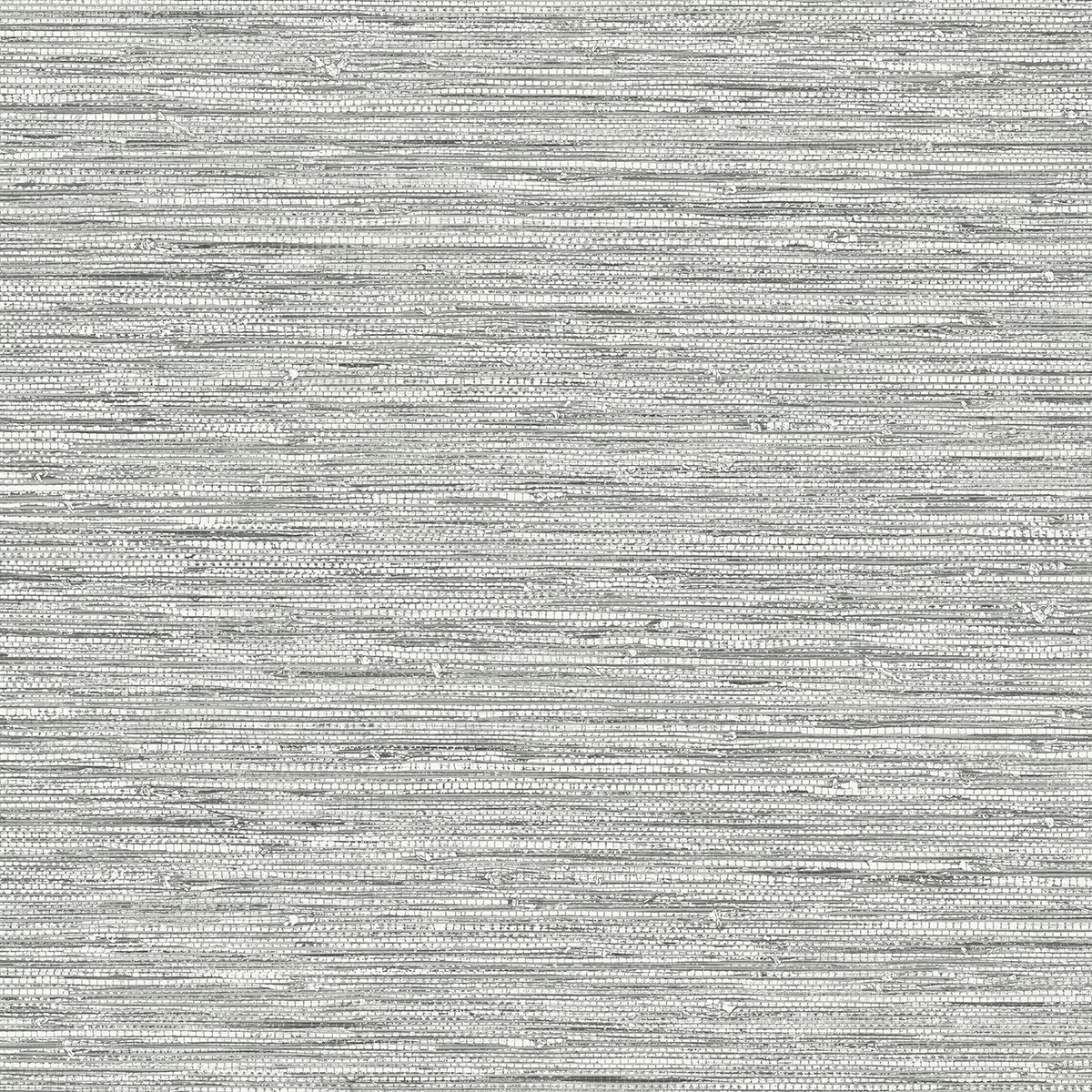 Seabrook Designs Isla Faux Jute Half Moon Grey Wallpaper
