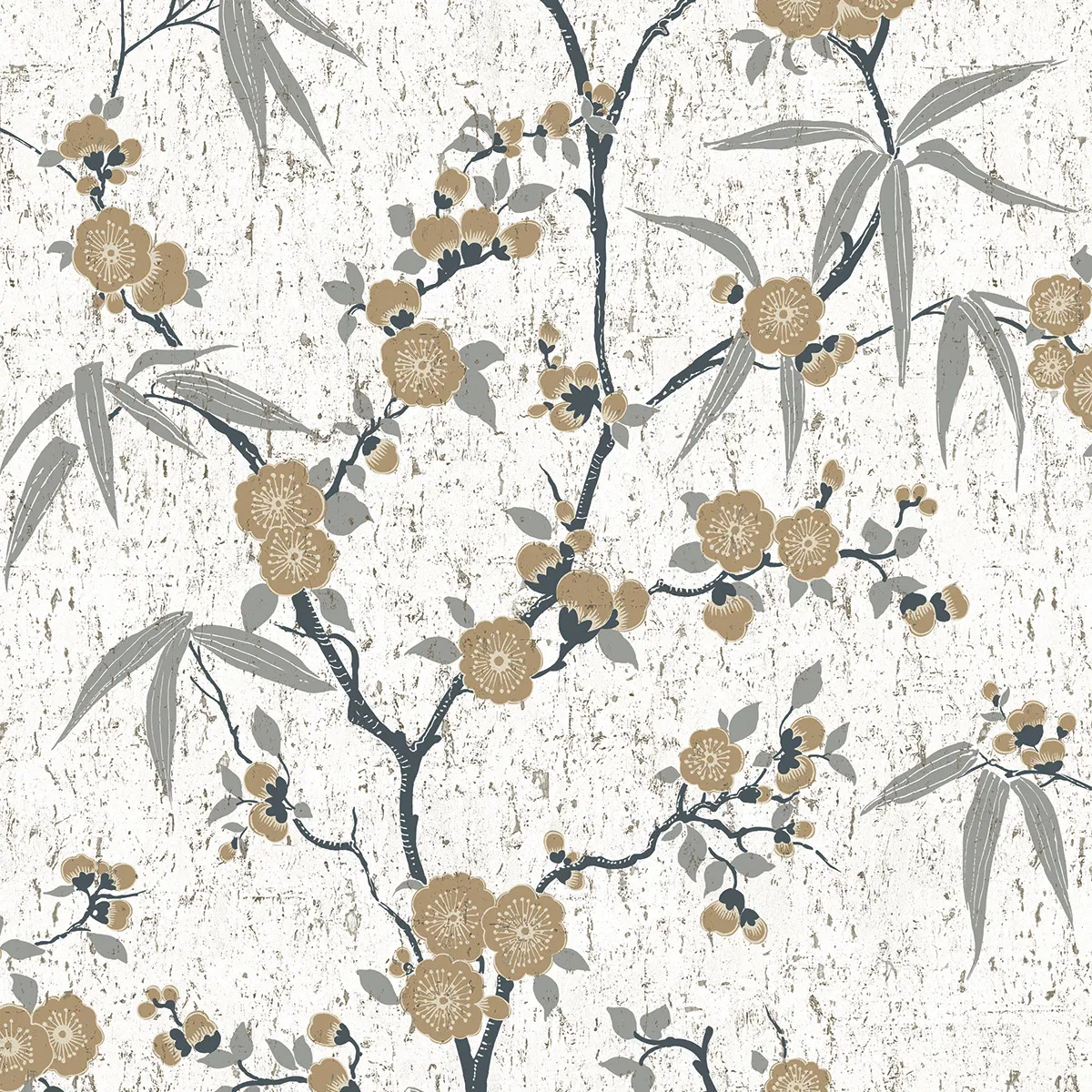 Seabrook Designs Blossom Cork Gold Chip Wallpaper
