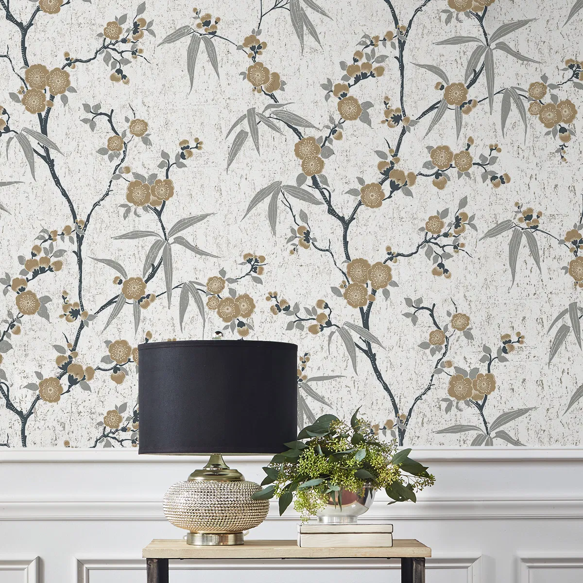 Seabrook Designs Blossom Cork Gold Chip Wallpaper