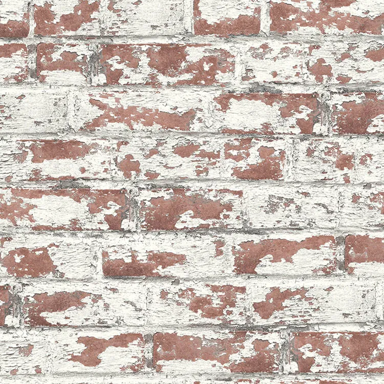 Lillian August Peel & Stick Soho Brick Terra Cotta Wallpaper