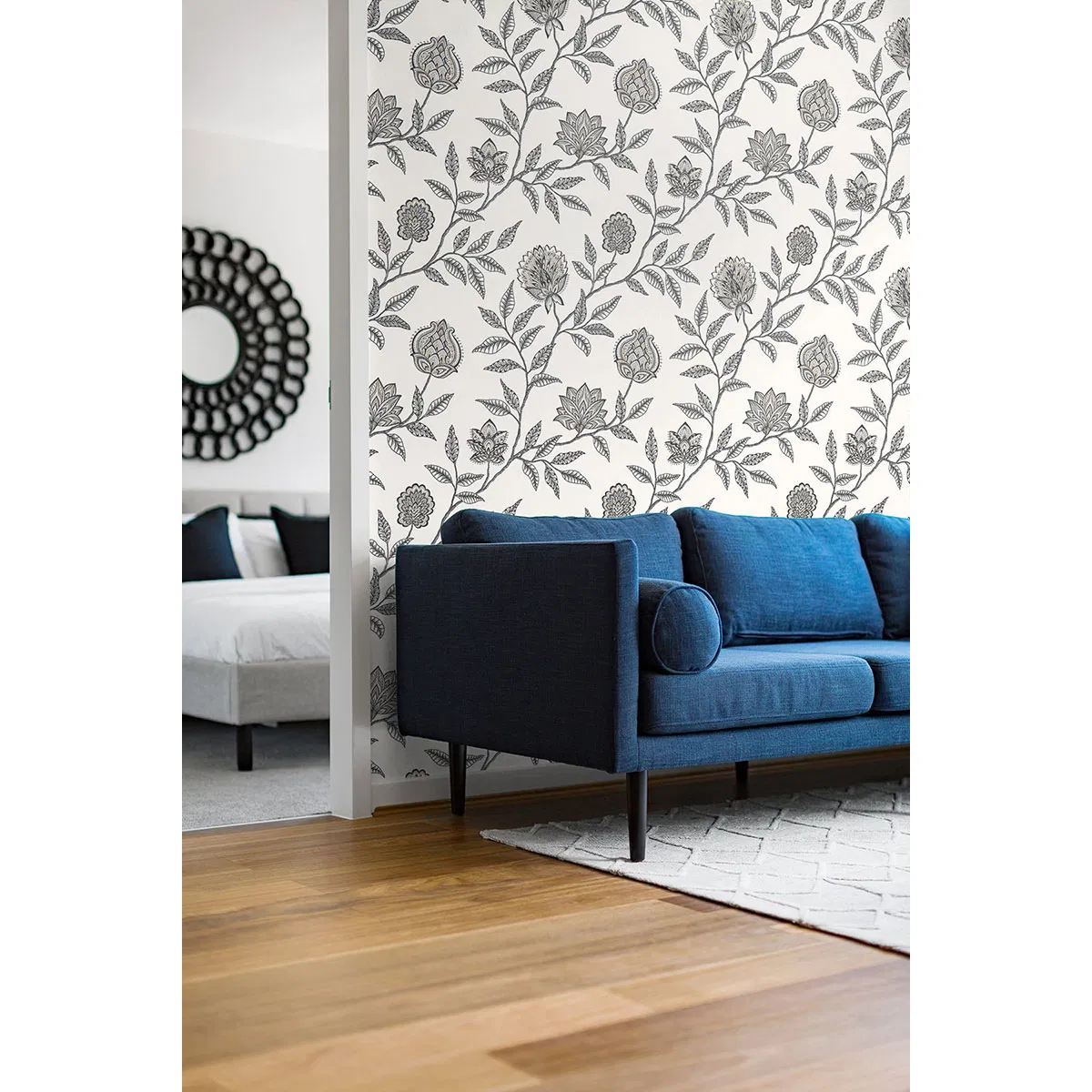 Stacy Garcia Home Peel & Stick Jaclyn Charcoal & Sandstone Wallpaper