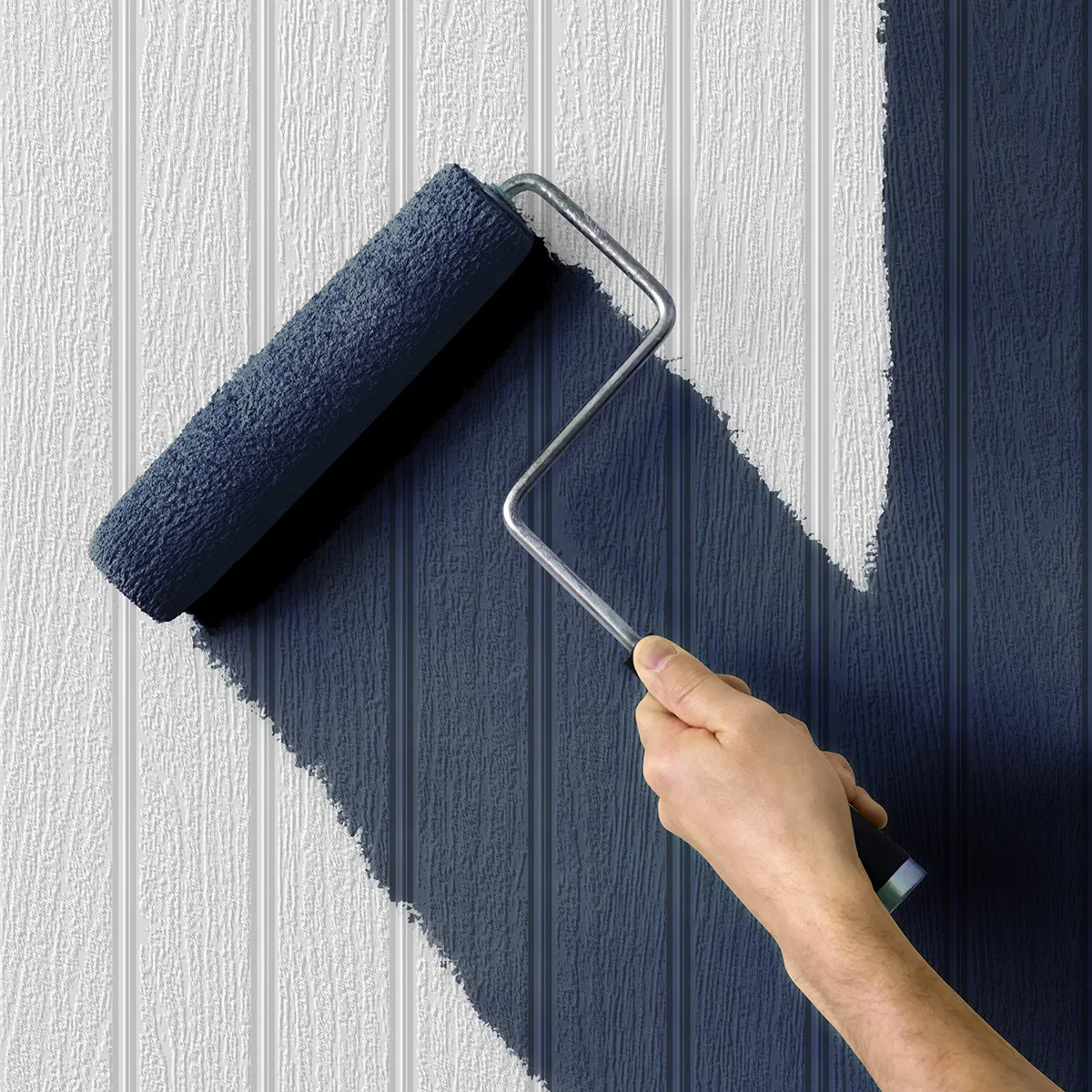 Seabrook Designs Faux Beadboard White Paintable Wallpaper