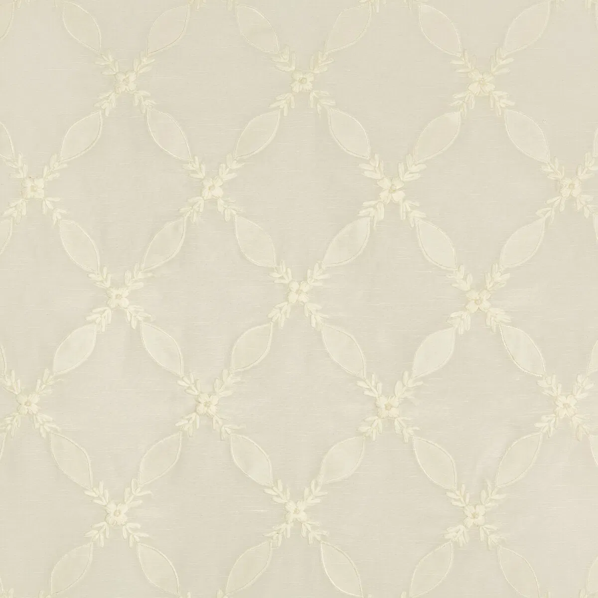 Brunschwig & Fils Oliveira Sheer White Fabric