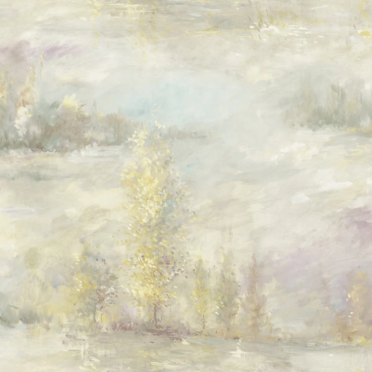 Seabrook Designs Tree Line Metallic Gold Wallpaper