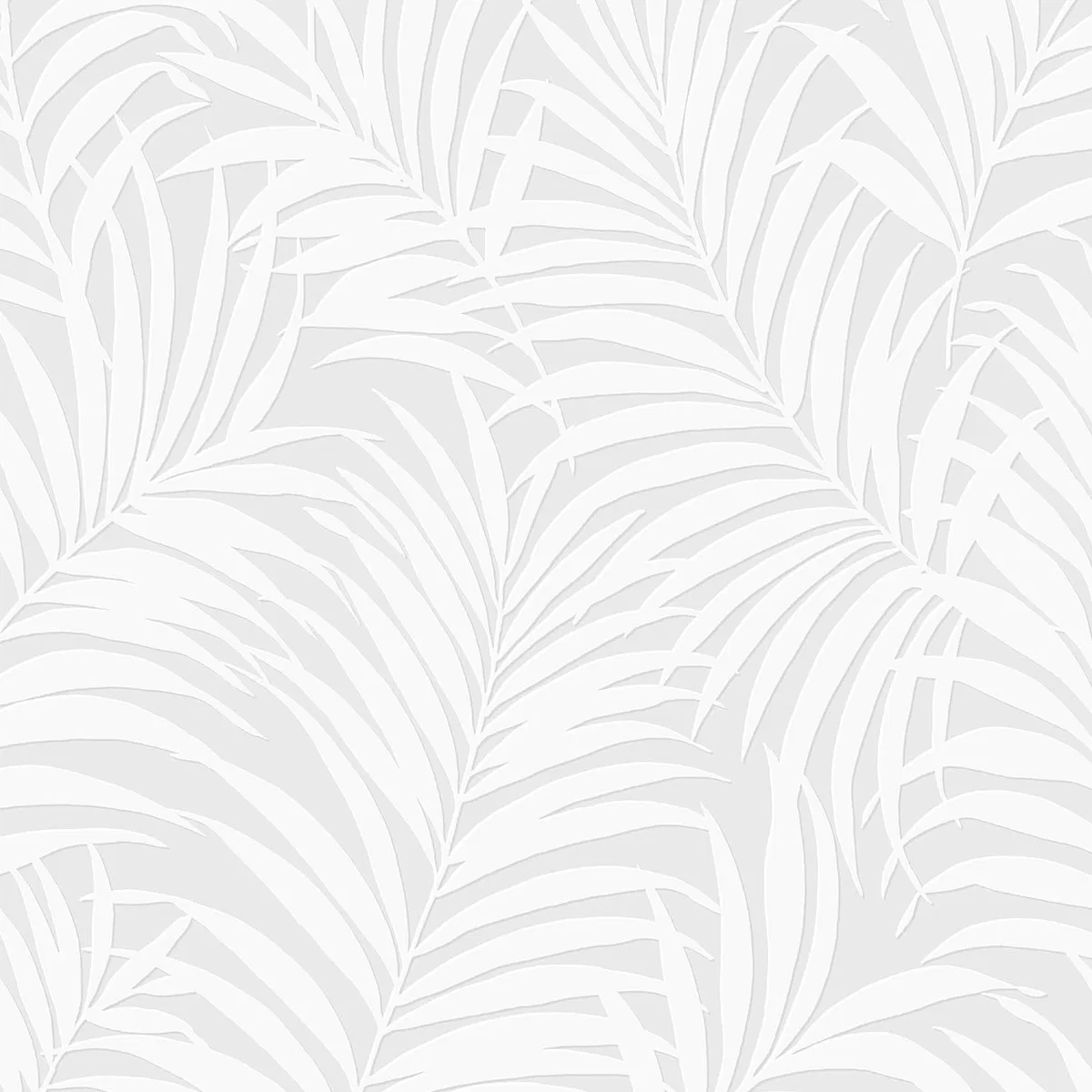 Seabrook Designs Tossed Palm White Paintable Wallpaper