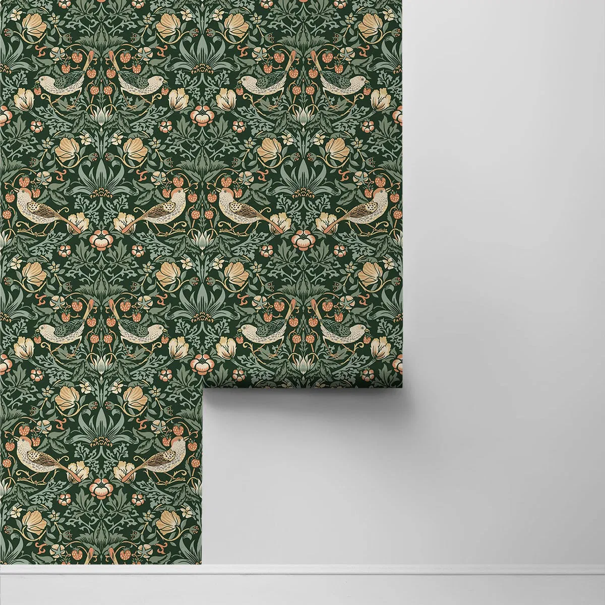 NextWall Peel & Stick Aves Garden Forest Green Wallpaper