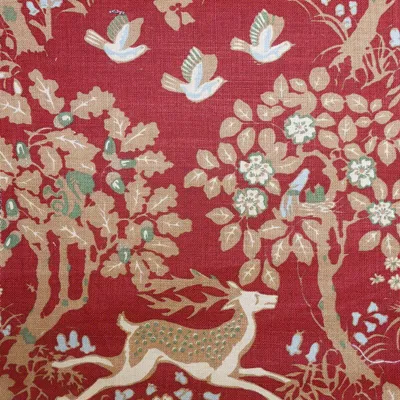 Lee Jofa Mille Fleur Print Berry Fabric