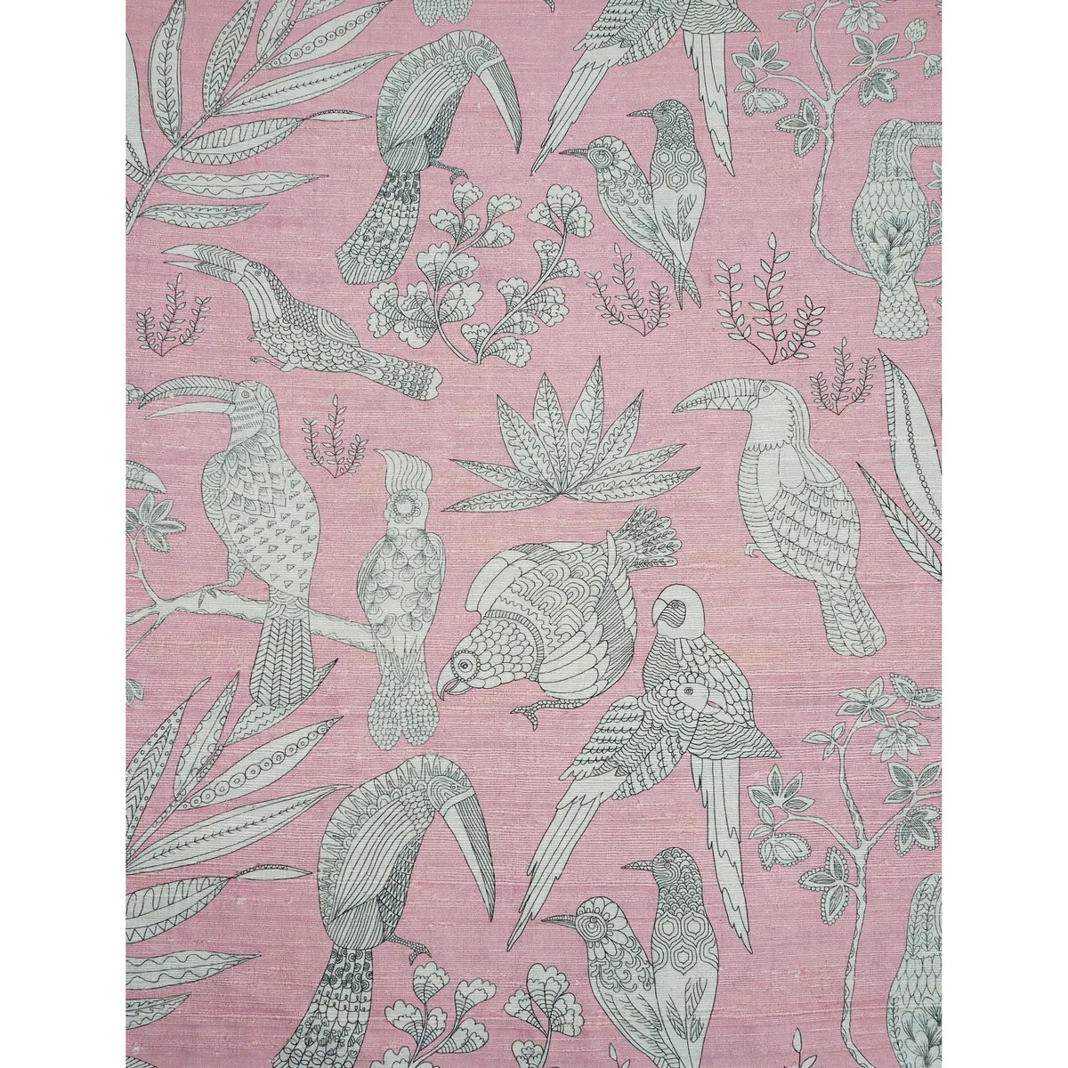 Brunschwig & Fils Silk Bird Du Barry Pink Fabric