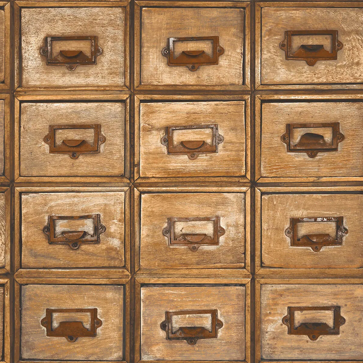 NextWall Peel & Stick Library Card Catalog Tawny Wallpaper