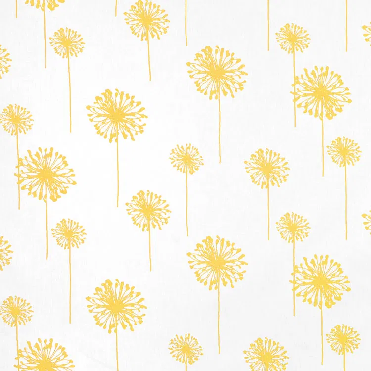 Premier Prints Dandelion White/Corn Yellow Slub Fabric