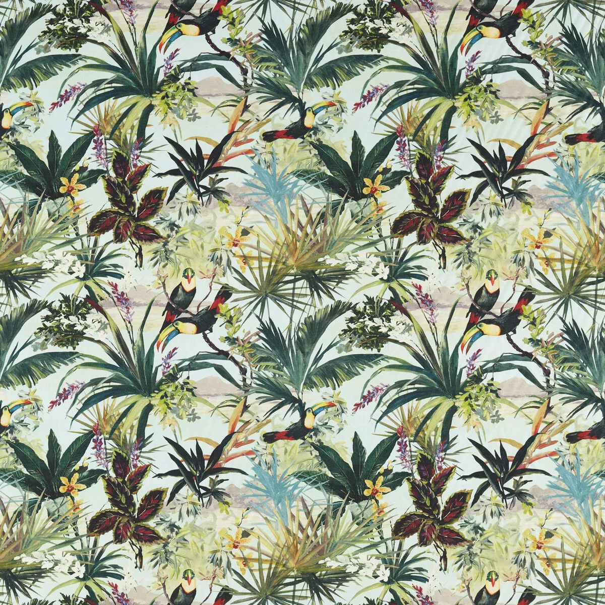 Clarke & Clarke Toucan Sky Fabric