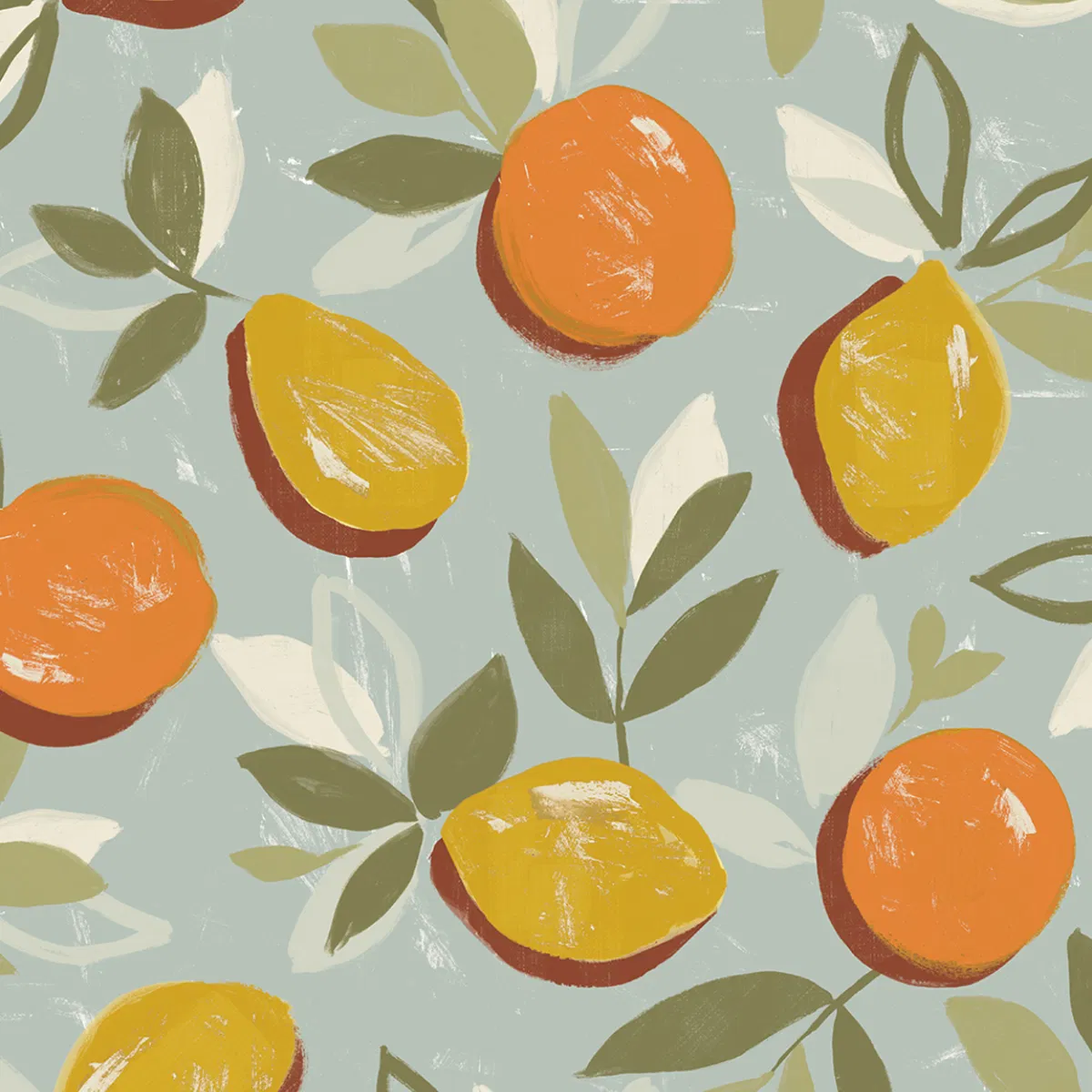NextWall Peel & Stick Fruit Toss Daydream Grey Wallpaper