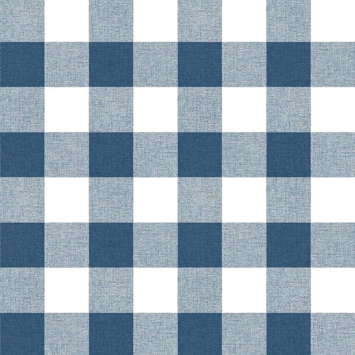 NextWall Peel & Stick Picnic Plaid Navy & White Wallpaper