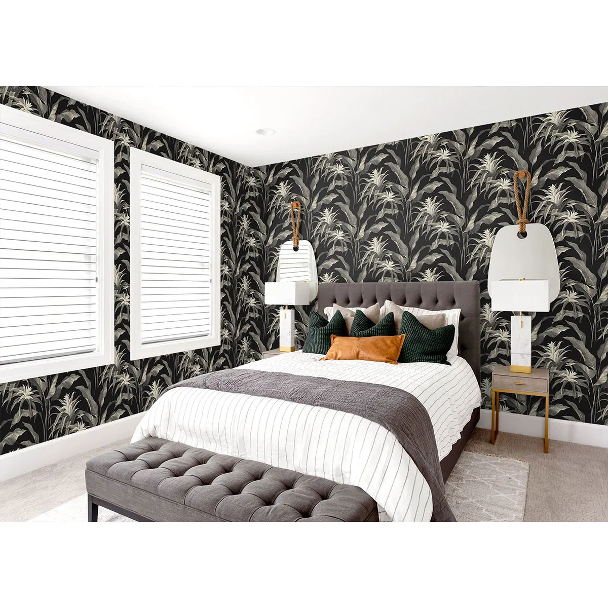 Stacy Garcia Home Peel & Stick Palma Onyx & Alloy Wallpaper