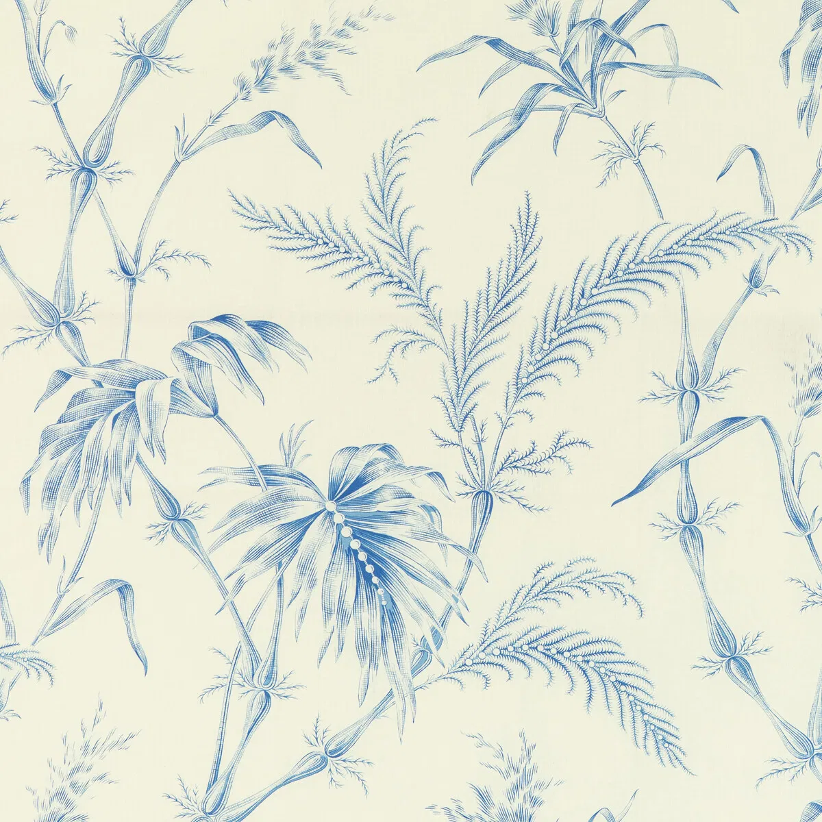 Brunschwig & Fils Lauziere Print Blue Fabric