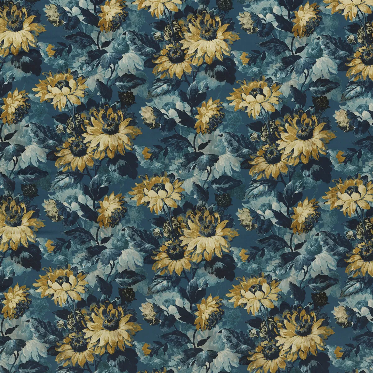 Clarke & Clarke Sunforest Denim Velvet Fabric
