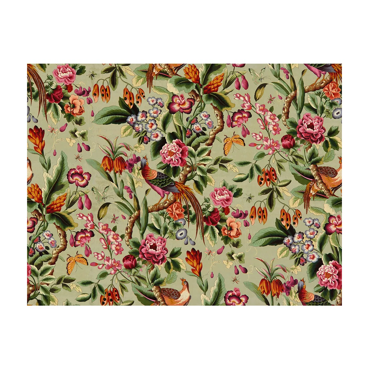 Brunschwig & Fils Pheasans Sable Fabric