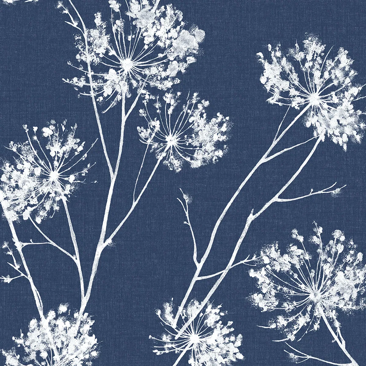 Seabrook Designs One O'Clock Denim Blue Prepasted Wallpaper