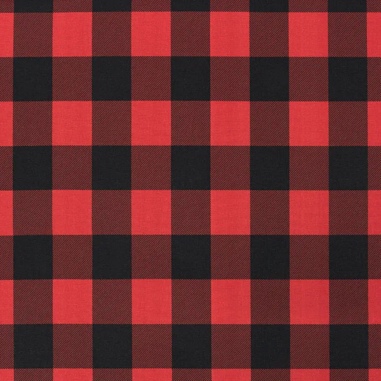Premier Prints Buffalo Check Red Black Fabric