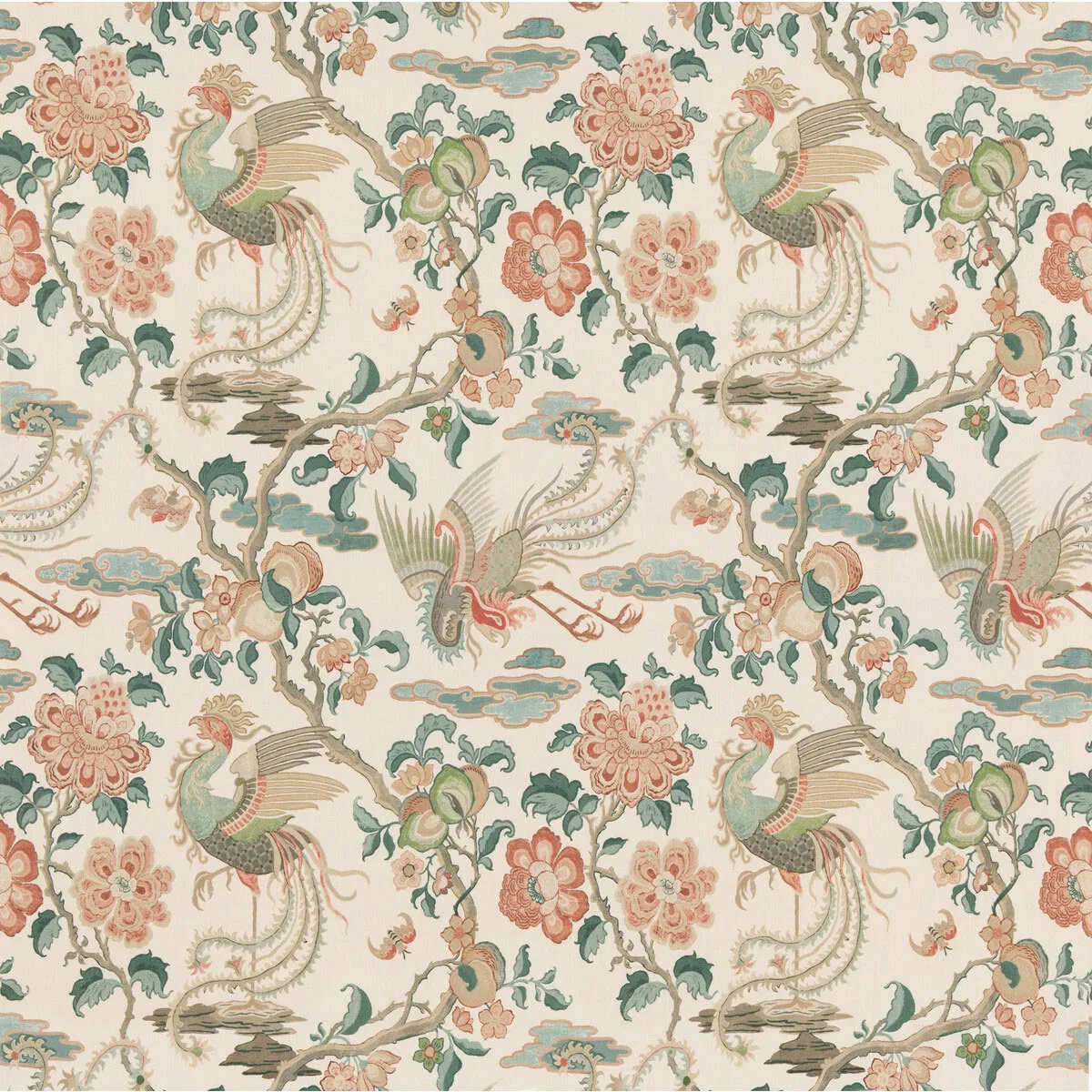 GP & J Baker Chifu Teal Fabric