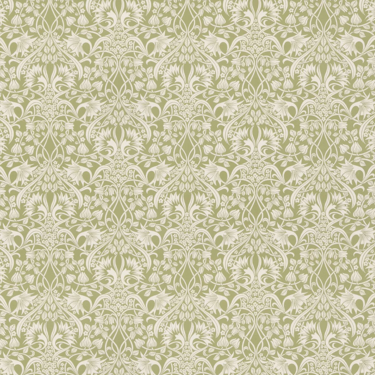 GP & J Baker Fritillerie Cotton Green Fabric