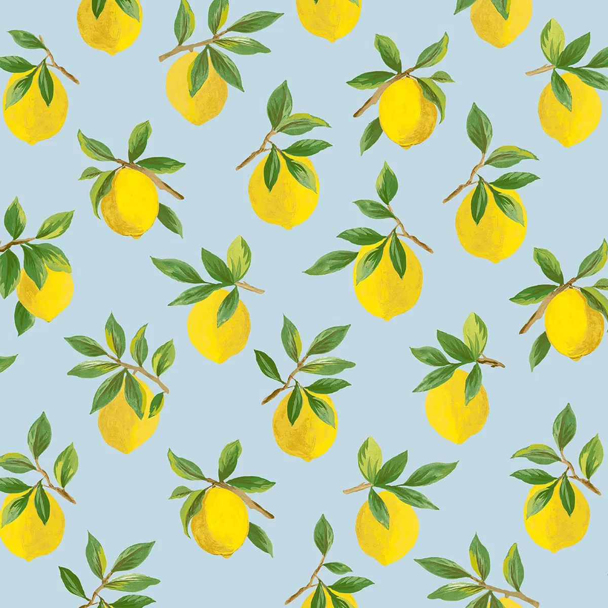 Daisy Bennett Lemoncello Sky Blue Peel & Stick Wallpaper