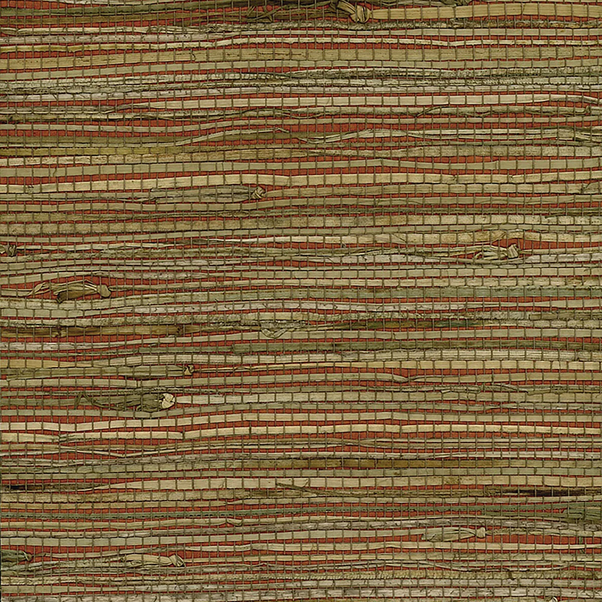 Seabrook Designs NR161X Rushcloth Red & Tan Wallpaper