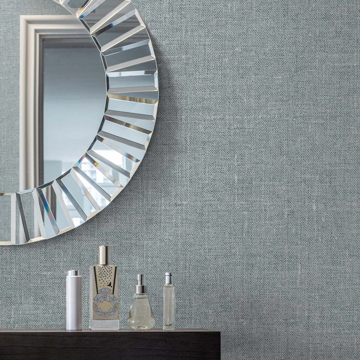 Seabrook Designs Abington Faux Linen Denim Wash Wallpaper